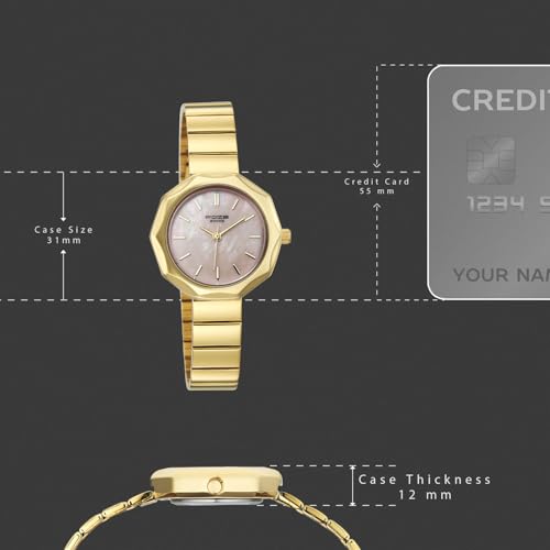 Image of Sonata Poze 9 with Quartz Analog with SS Cut fold Strap Watch for Women