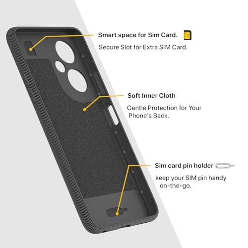 Image of Pikkme Back Cover for OnePlus Nord Ce 3 Lite 5G Camera Protection 3D Hexa Cube Design Silicone Protective Bumper Case (Grey)