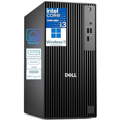Dell Tower Desktop Computer for Business & Home, Next Gen OptiPlex, 14th Gen Intel 4-Core Processor, 8GB DDR5 RAM, 256GB PCIe SSD, Type-C, HDMI + 1 DisplayPort, Windows 11 Pro
