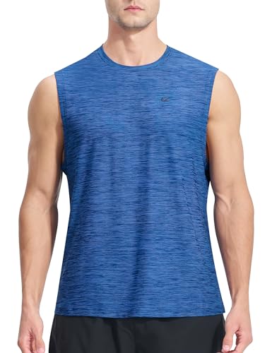 Image of EZRUN Men's Workout Sleeveless Shirts Quick Dry Muscle Swim Shirt Gym Fitness Running Beach Tank Tops