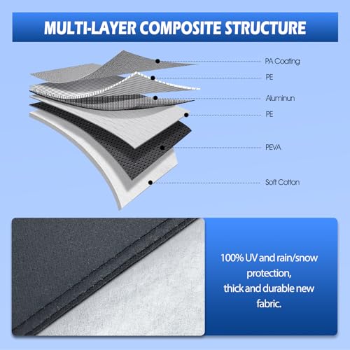 6 Layers Car Cover Waterproof All Weather for Automobiles, Size A4 Universal Fit for Dodge Charger, Lincoln Mkz, Lexus LS Rain Sun Protection with Door Zipper (199-208 inch) by iautaxesoriz - Image 8