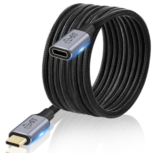 AXFEE USB C Extension Cable 1.5M, 20Gbps 100W USB C 3.2 Gen2 Extender Lead