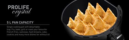 Havells Prolife Crystal Digital Air Fryer 5.5L, 1500W|D 8 Pre-sets| Aerocrisp Technology with 85% Less Oil Cooking| Dehydrator Mode| Auto-Shutoff|See-Through Window| 2Yr Door Step Warranty by Havells - Image 11