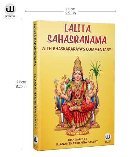 Image of Lalitha Sahasranamam Book in English | Sri Lalita Sahasranama Books | Bhaskararaya Commentary Lalitasahstrnamm Lalitasahasranamam sahasra namam Indian Hinduism Spirituality Sanatan Dharm Hindu Dharma