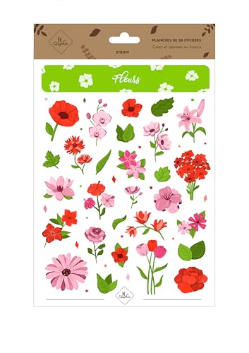 Planche de stickers - Autocollant scrapbooking (Fleurs)