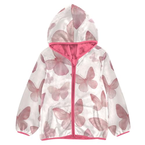 GuoChe Butterflies Toddler Girl Fleece Jacket