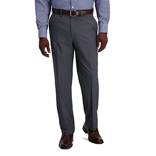 Haggar Men's Textured Stria Pleat Front Dress Pant