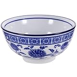 UTHCLO Ramen Schüssel Vintage Keramik Reisschüssel 4,5 Zoll Retro Gemüseschale mit Muster für Suppe und Salat Zufälliger Stil