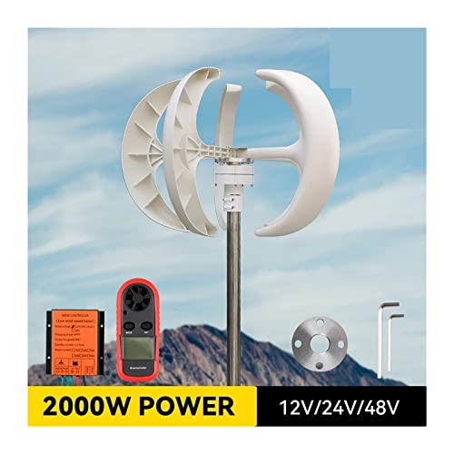 Éolienne verticale 2000W rouge 24v pour l'autonomie d'un chalet isolé - 3
