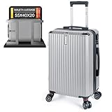 Artebeads Maleta de Cabina 55x35x23 cm, Gris Claro