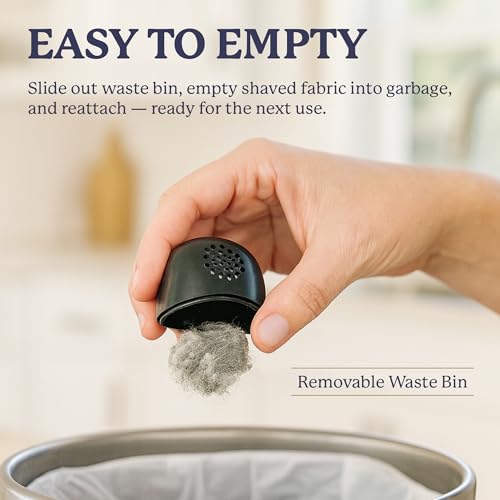 Image of Farberware Fabric Shaver & Lint Remover for Clothing, Small, Portable | Triple blade sweater shaver removes pilling, fuzz, and lint balls from clothes, couch, and furniture, battery operated