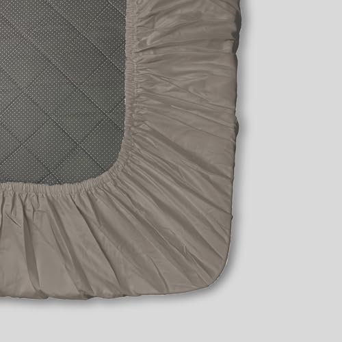 Image of Stoa Paris 350TC Luxstre Cotton King Fitted Bedding Set with 2 Pillow Covers, All-Around Elastic Fitted Bedsheet 183cm x 198cm + 30cm Drop, All Season Comfort, Breathable, Panache - Beige