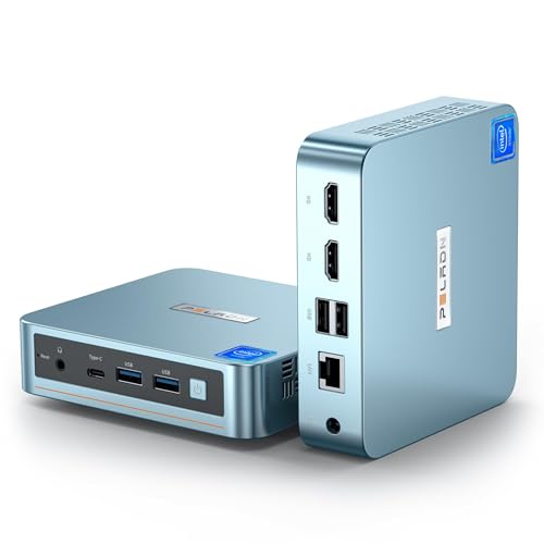 Image of PELADN Mini PC,N100(up to 3.4GHz),8GB DDR4 /256GB SSD,Type-C /Dual HD,Mini Desktop Computer,4K /60Hz Triple-Display USB3.0 /BT4.2 /WiFi Mini Computers