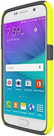 Incipio Dualpro Detail Hard Shell Case with Silicone Core for Samsung Galaxy S6 - Retail Packaging - Lime/Charcoal