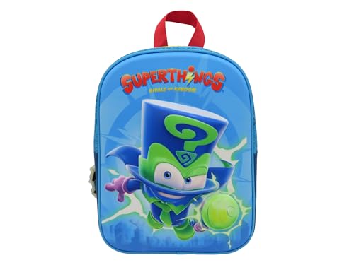 CYPBRANDS- Superthings, Mochila, Bolsa, Material escolar, Complementos, Color Morado, Producto oficial