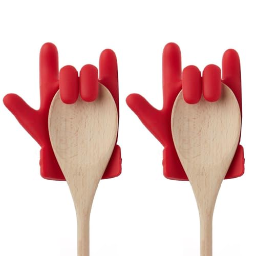 UOPJDD 2 Pezzi Graffio per Cucchiai Creativi, Sollevamento del Coperchio in Pentola, Strumenti da Cucina Resistenti al Calore, Forniture per La Cucina, Accessori per La Cottura.