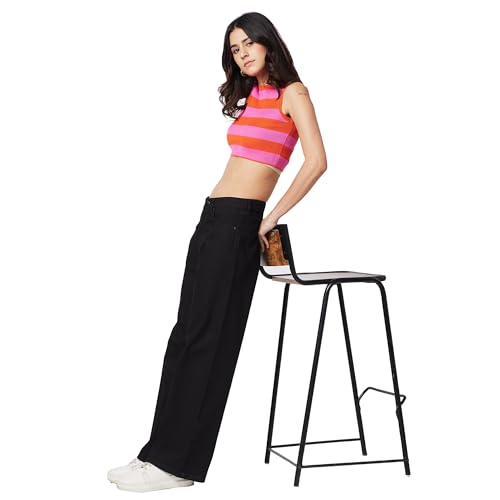 Image of Spykar High Rise Bella-Wide Loose Fit Jeans for Women