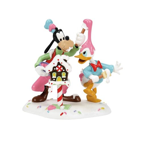 Department 56 Disney Village Accessories Goofy and Donald Duck Make