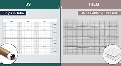 Lushleaf Designs Large Wall Calendar - 38" X 58" Dry Erase Reusable 2023 Whiteboard Calendar #TOP1