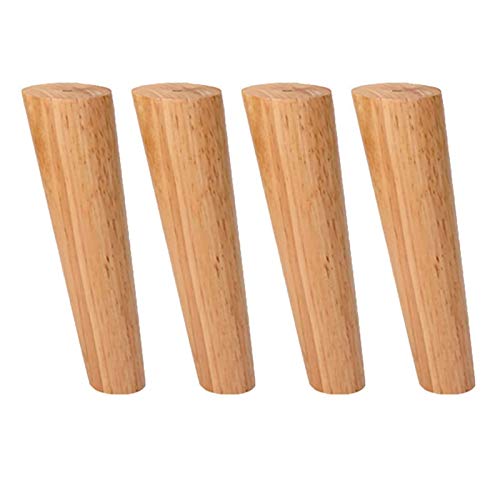 Patas De Muebles De Madera, Patas De Sofá Inclinadas CóNicas, Armario Mesa De Té Tv Gabinete Muebles De Madera Patas De Repuesto, Uego De 4(15cm(6in))