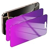 Westillux 2 Pack for iPhone 16 Pro Privacy Screen Protector Gradient Colorful for 16Pro Anti-Spy Tempered Glass Mirror Easy Installation Frame Full Coverage Anti Bluelight No Bubble (6.3 Inch Purple)