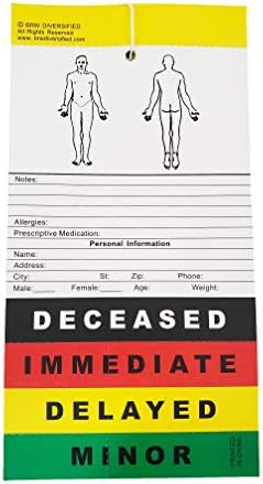NPS CT-601 EVACU-AID Triage Tags 50-Pack