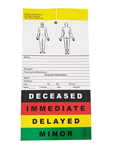 NPS CT-601 EVACU-AID Triage Tags 50-Pack