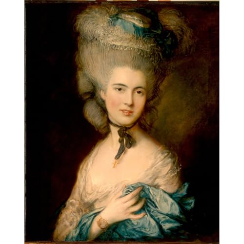 Affiche Gainsborough Une femme en bleu impression grand format mat