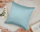 Creative Faux Silk Solid Euro Sham / Pillow Cover 26 by 26 - Aqua