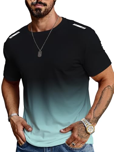 Men's Short-Sleeved Graphic T-Shirt Letters Fashion Printing Round Neck T-Shirt