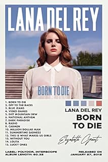 ZOIS Lana Del Rey Poster Born To Album Cover Canvas Art Poster Print Bedroom Decor Posters 12x18inch(30x45cm)