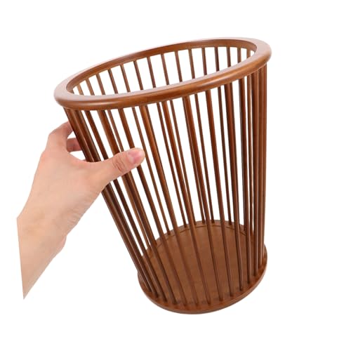 Caneca de basura de bambú para baño, cocina y dormitorio miniatura 4