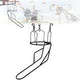JLOZDM Basketball-Rebounder,Basketball-Rückgabeanlage - 180° Drehbarer Kanal,3 Klappbare Metallhaken,Robustes Metall,für 18"-Korb,Effizientes Wurf-Training,Technikpräzision,Indoor-Outdoor-Gebrauch