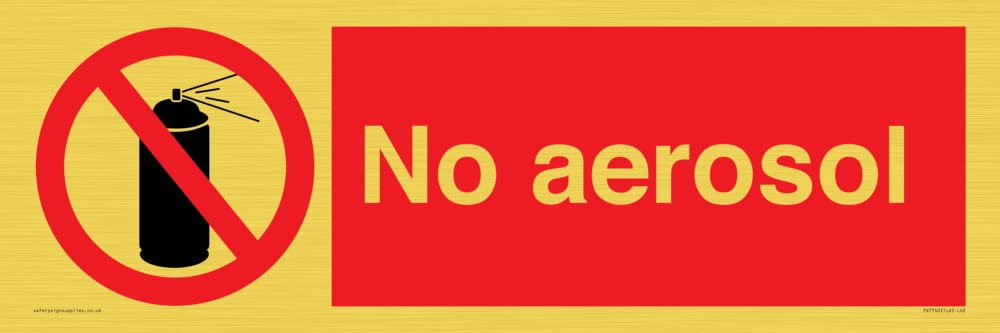 No aerosol Sign - 600x200mm - L62
