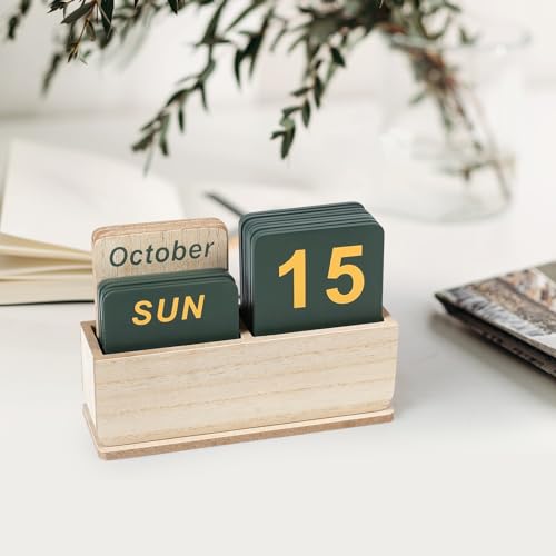 Image of Wooden Block Perpetual Calendar, DBC01M