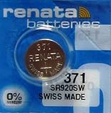Renata 371 SR920SW Knopfzelle / Uhrenbatterie Swiss, 1,55 V, 10 Stück