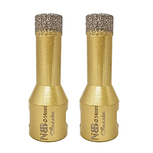 NBB vacuum gesoldeerde diamantgatzaag met M14, voor professioneel droog of nat boren op hard porselein, keramiek, tegels, graniet, marmer, snel, duurzaam, voor Haakse Slijper (8mm x2pcs