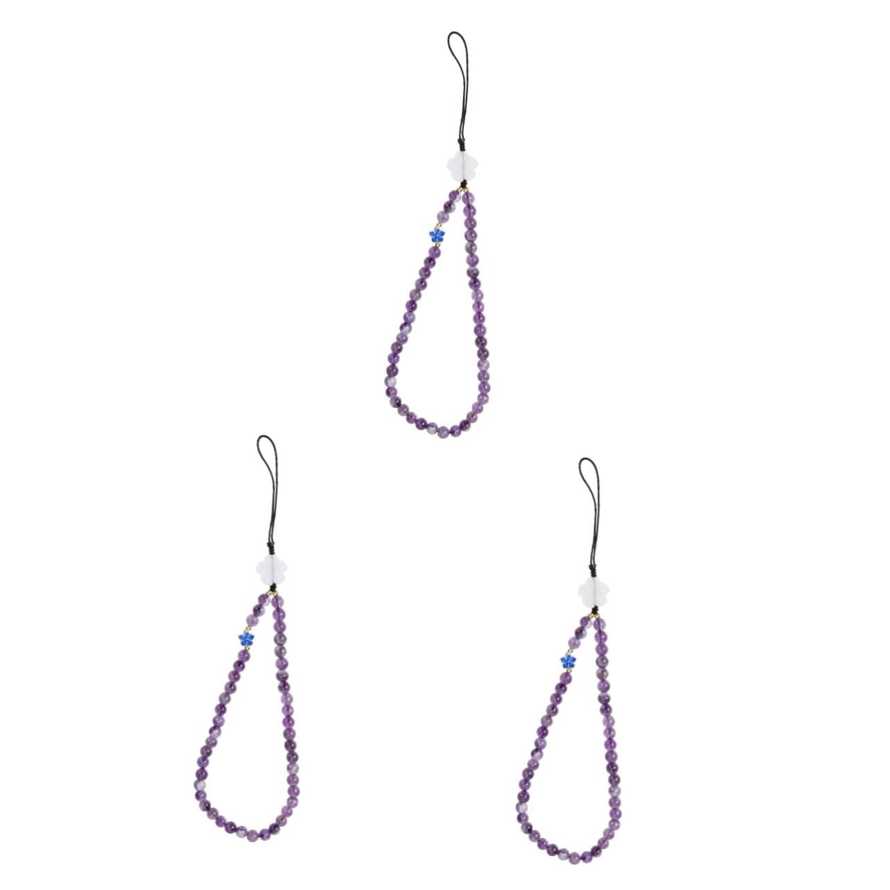 jojofuny 2 Piezas De Amatista Del Teléfono Móvil Decoración Del Teléfono Cordón De La Llave Cordón Del Teléfono Cadena Del Teléfono Inteligente Del Teléfono Móvil