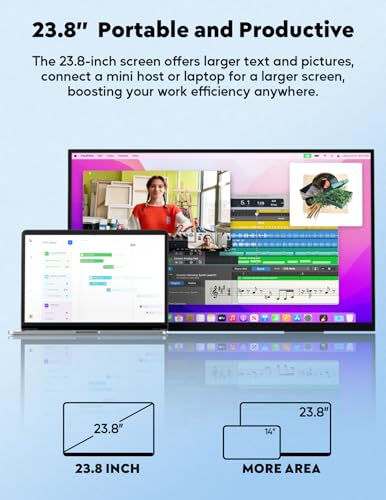 HONGO 23.8" Portable Monitor for Laptop 100HZ-Portable Screen Display
