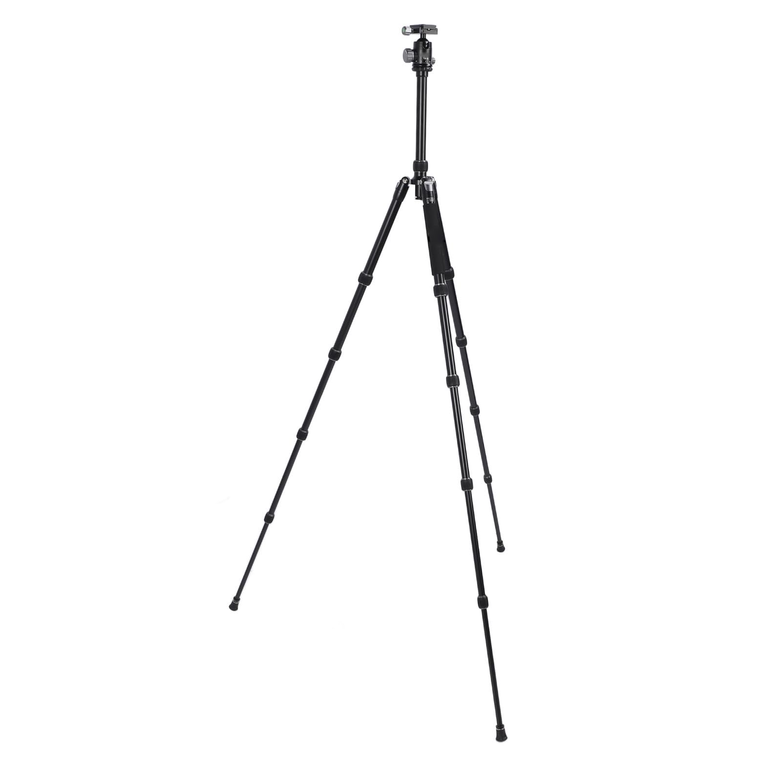 Treppiede da Viaggio in Lega di Alluminio, Monopod Leggero per | Treppiede portatile con testa a sfera da 360 gradi, altezza massima 62 pollici, per fotografia all\'aperto e streaming live