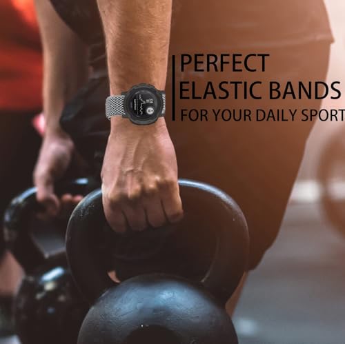 Olytop Elastic Watch Bands for Garmin Instinct/2 Solar, 22mm Soft Stretchy Nylon Ultra-Light Wristband Replacement Strap Men Women for Garmin Instinct Tactical/Esports/Solar/Tide Smartwatch