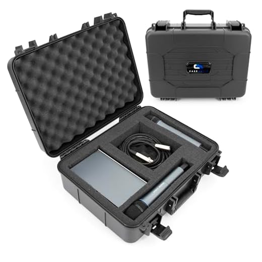 CASEMATIX Wireless Microphone Case – Hard Shell Mic Carrying Case with Customizable Foam, Compatible with Sennheiser, Shure, Audio-Technica, Nady, VocoPro Receivers and Transmitters