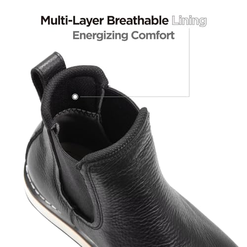 Image of SUREWAY Men's 6-Inch Slip-On Chelsea Work Boots, Soft Toe Leather Boots