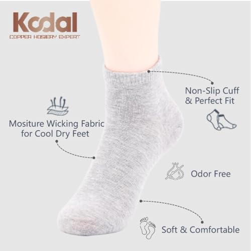 Kodal Copper-Infused Socks Odor Control Moisture-Wicking Breathable All Season Casual/Dress/Work Socks3