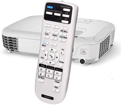 ESolid 1599176 Replacement Remote Control for Epson PowerLite 955W/ 955WH/ 965/ 965H/ 97/ 97H/ 98/ 98H/ 99W/ 99WH/ S17/ S27/ W17/ W29/ X17/ X27/ X29, PowerLite Home Cinema 730HD Projectors