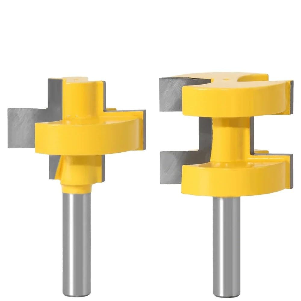 2 sztuk 8MM frez z trzpieniem rzeźba w drewnie t-slot kwadratowy ząb czop nóż router Bit narzędzie do obróbki drewna
