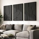 Cuspin 3D Black Abstract 3-Piece