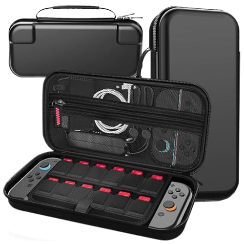 Image of ZORBES Compatible with Switch 2,Travel Bag Carry Bag for Switch Gamepad,with 12 Games Cartridges Slot & Mesh Pouch Anti-Scratch EVA Protective Hard Shell Carry Accessories