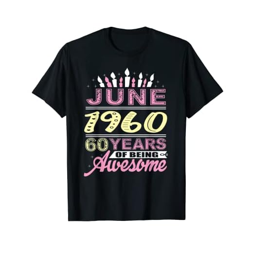 Junio 1960 60 Años Regalo 60 Cumpleaños Vela Fiesta Camiseta