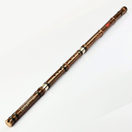 Orientalmusicsanctuary Professional Double Jointed (3 Section) Purple Bamboo Dong Xiao - Chinese Shakuhachi Xiao Flute (Right Handed, Key Of G) #TOP3